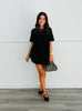 Black Waffle Knit Mesh Blouse (Reg. and Plus)