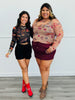 Western Print Mesh Top (Reg & Plus)-2 Colors