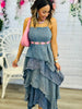 Oli & Hali Dolphin Blue Tiered Maxi Dress (Reg.)