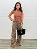 Leopard Print Side Stripe Pants (Reg.)