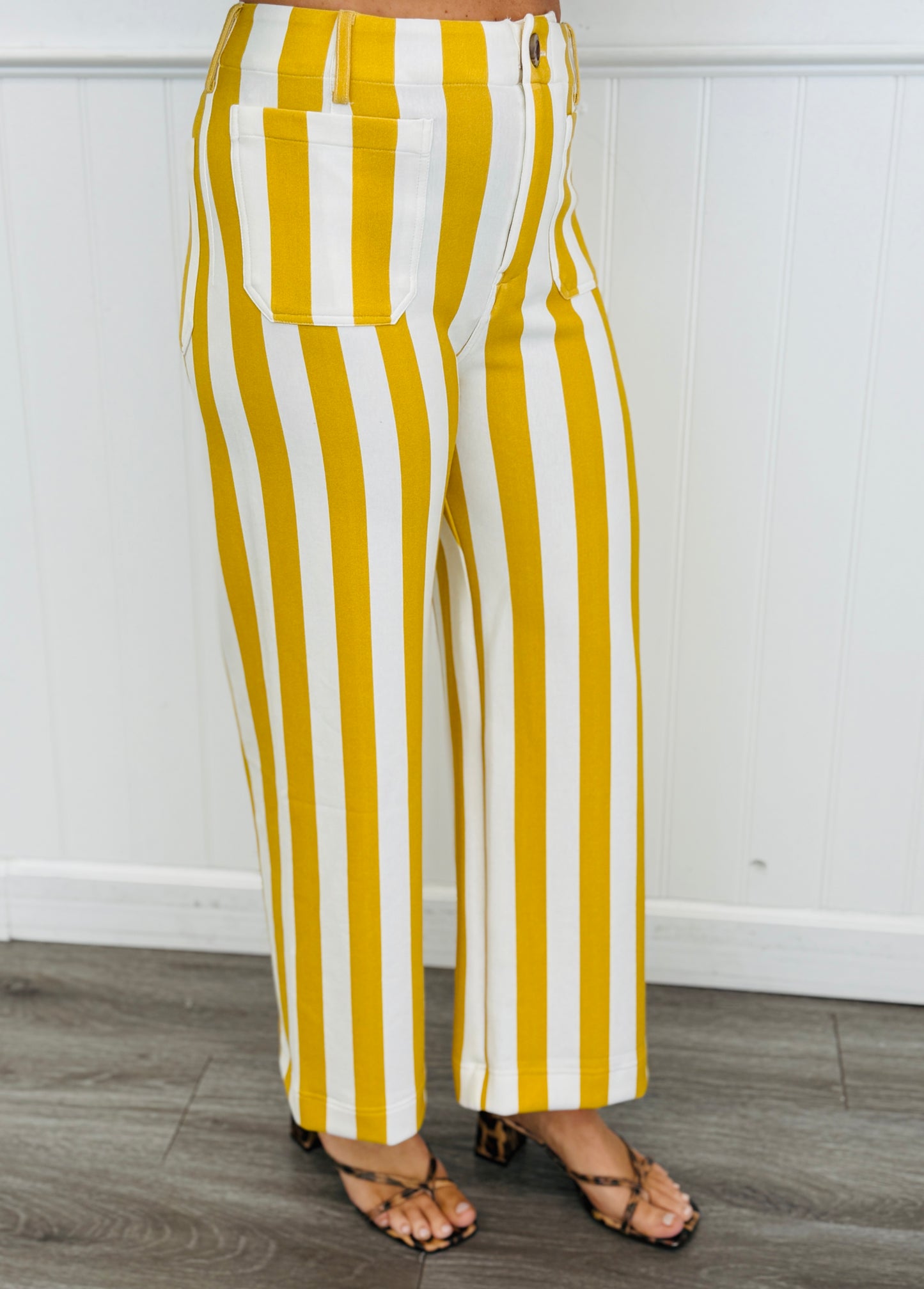 Bold Stripe Ankle Pants (Reg.)-4 Colors