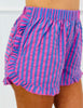Pink/Purple Boho Stripe Ruffled Shorts (Reg.)