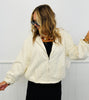 Cream Polka Dot Bomber Jacket (Reg.)