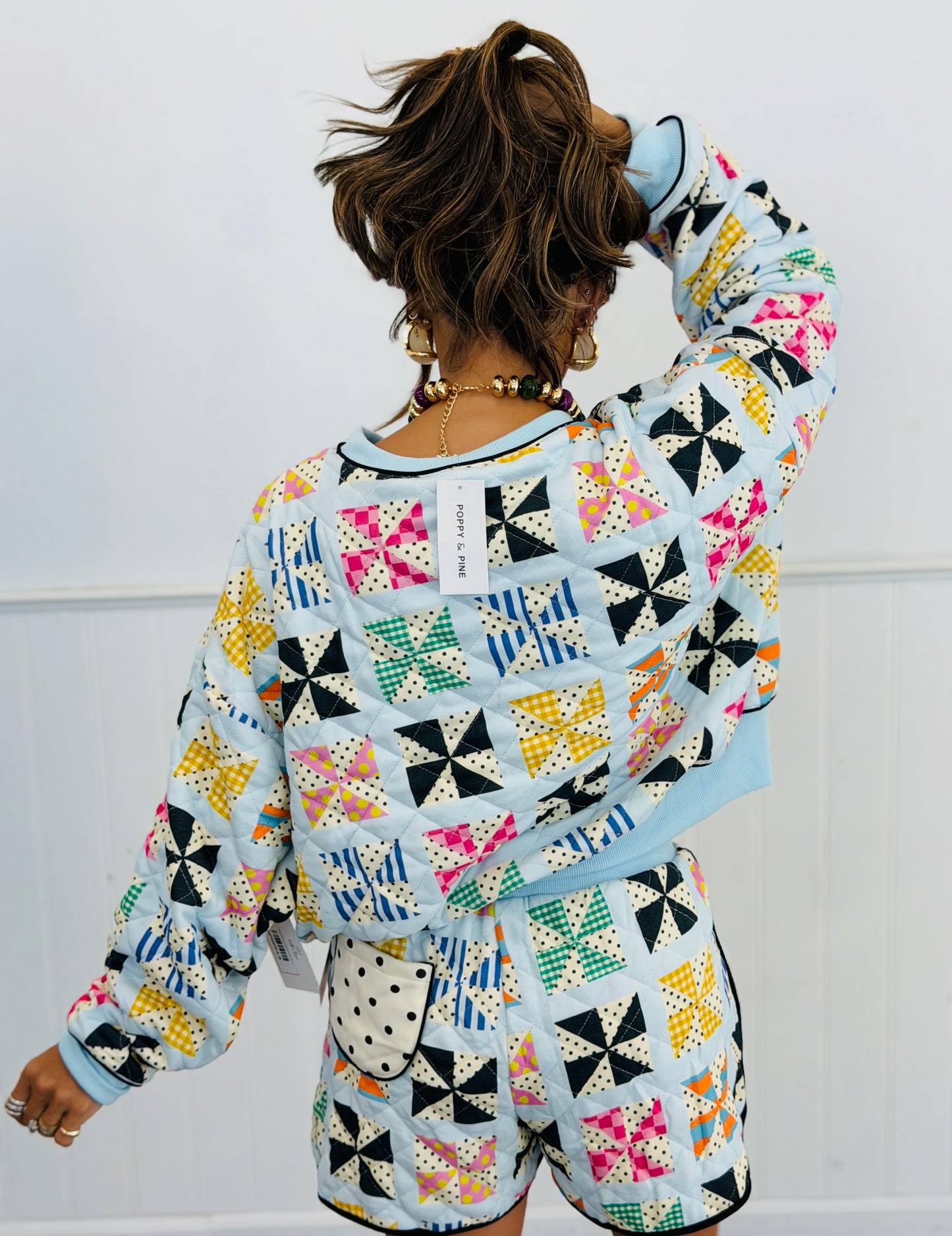 Quilted Kaleidoscope Sweatshirt (Reg. and Plus)