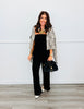 Black Side Stripe Tube Top Jumpsuit (Reg. and Plus)