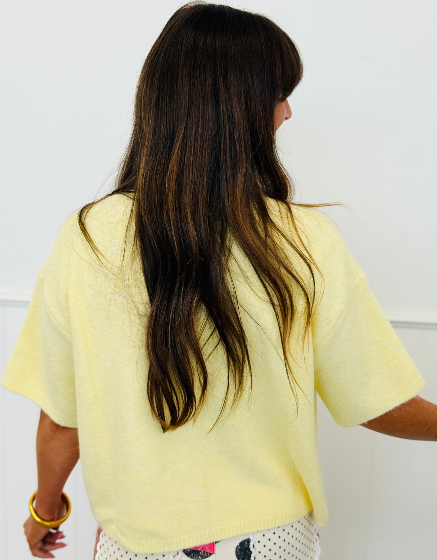 One Button Short Sleeve Cardigan (Reg.) - 3 Colors