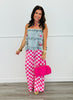 POL Blue Denim Embroidered Strappy Tank Top (Reg)