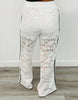 White Lace Side Stripe Jacket & Pants Set (Reg.)