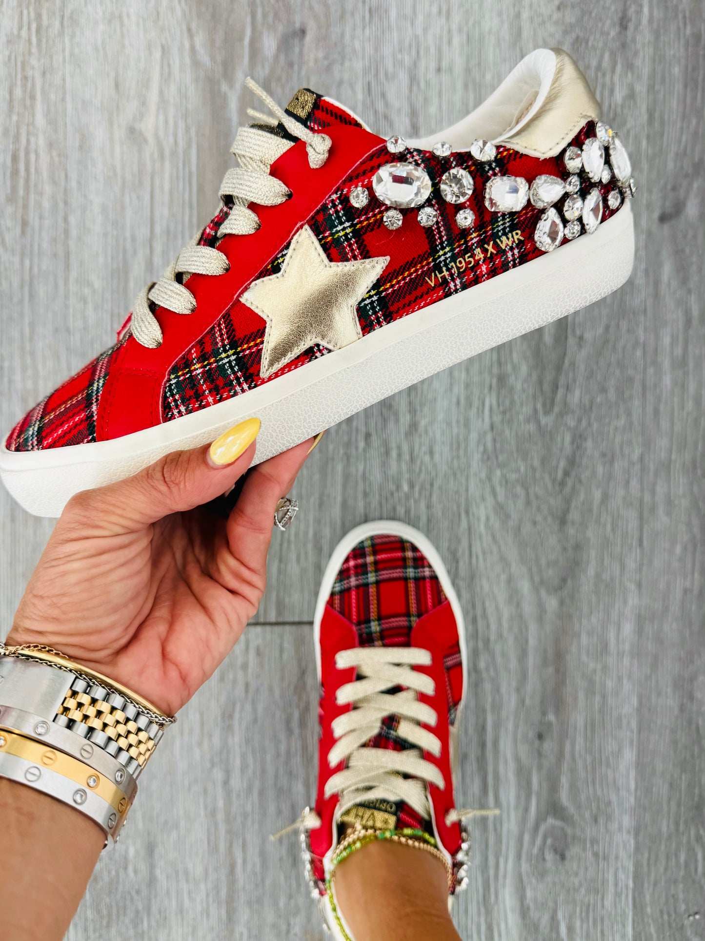 VH x WR Perfectly Plaid Crystal Sneaker