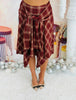 Bronze Plaid Midi Skirt (Reg.)