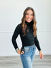 Side Ruched Turtleneck Top (Reg)-3 Colors