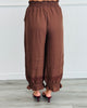 Lace Trim Ruffle Hem Pants (Reg.) - 3 Colors