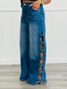 Denim Bow Detailed Side Seam Pants (Reg & Plus)