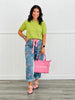 Avocado Short Sleeve Sweater Top (Reg & Plus)