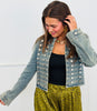 Medium Denim Hook N Eye Napoleon Cardigan (Reg.)