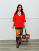 Polka Dot Satin Scallop Trim Top (Reg.) - 2 Colors