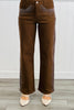 Brown Rhinestone Embellished Straight Leg Pants (Reg.)