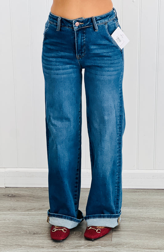 Risen Totally You Tummy Control Cuff Jeans (Reg. and Plus)