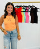 Flower Cut Out Crop Tank Top (Reg.) - 8 Colors