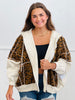 Washed Leopard & Oatmeal Hoodie Jacket (Reg.)
