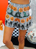 Queen Of Sparkles Black & White Striped  Icon Shorts (Reg. and Plus)