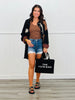 POL Black Thermal Floral Contrast Sweater (Reg)