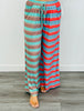 Mint Green Color Block Stripe Pants (Reg & Plus)