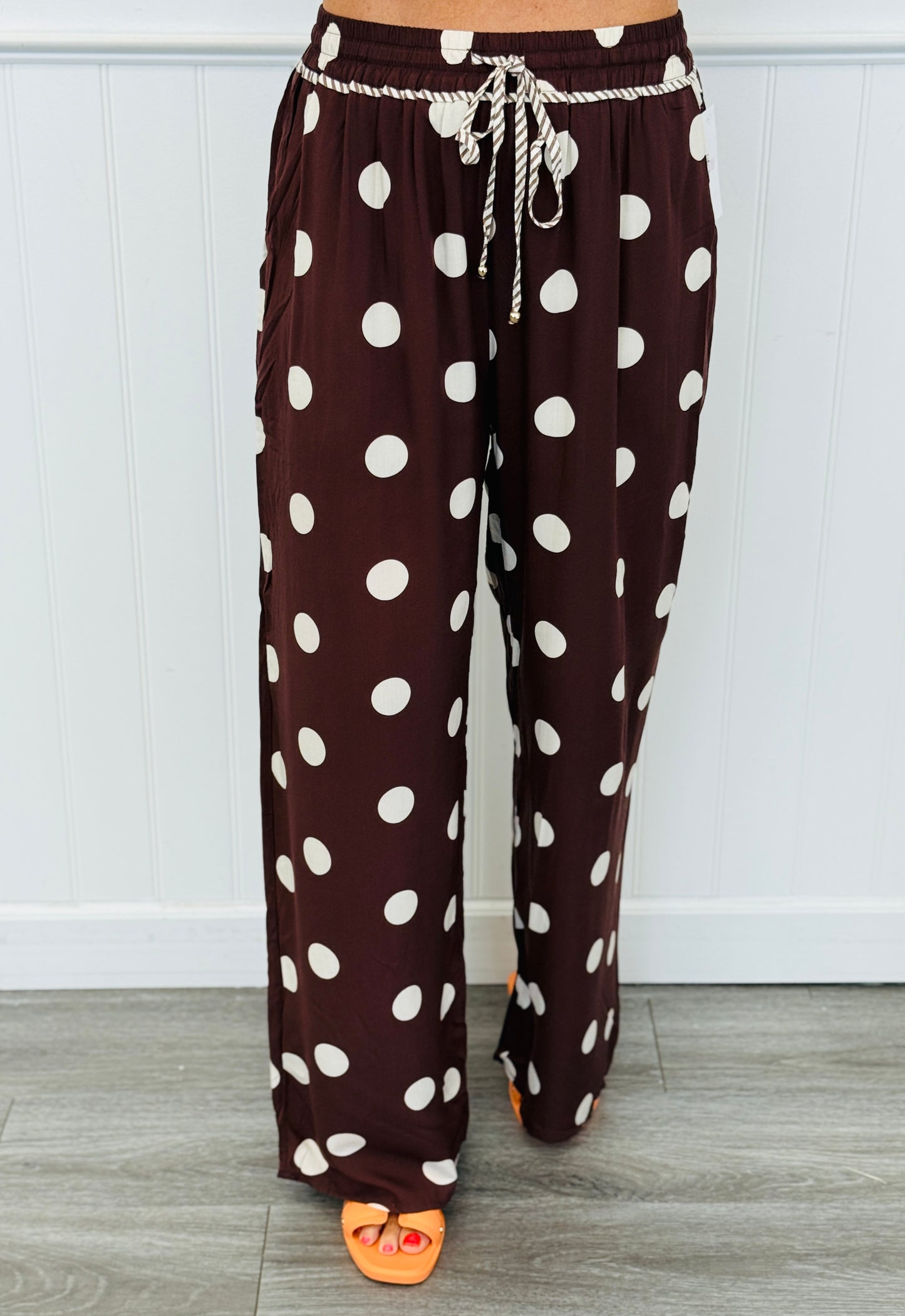 Polka Dot Wide Leg Pants (Reg.) - 2 Colors