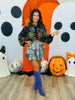 Queen Of Sparkles Black Multi Spiderweb Button Up Sweater (Reg. and Plus)