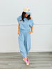 French Terry Checkered Top & Pant Set (Reg)-5 Colors