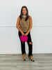 Taupe Leopard Faux Suede Tank Top (Reg.)