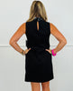 Black Pocket Sleeveless Mini Dress (Reg.)