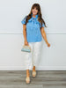 Bow Neck Tie Puff Sleeve Blouse (Reg & Plus)-3 Colors