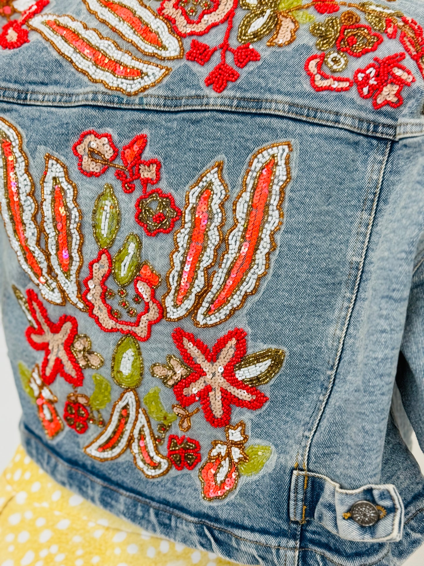 POL Bloom & Shine Beaded Denim Jacket (Reg.)