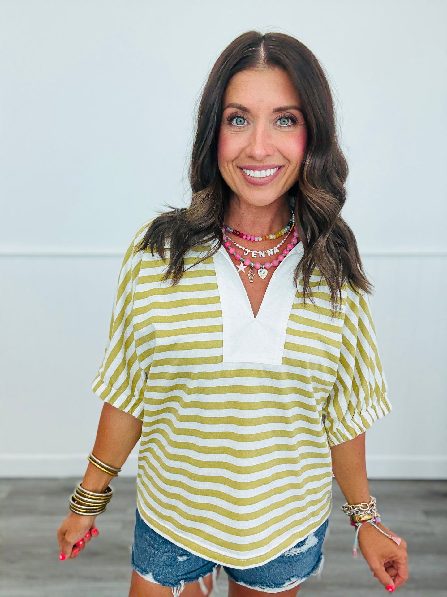 Simply Striped Pullover Top Remix (Reg & Plus)-2 Colors