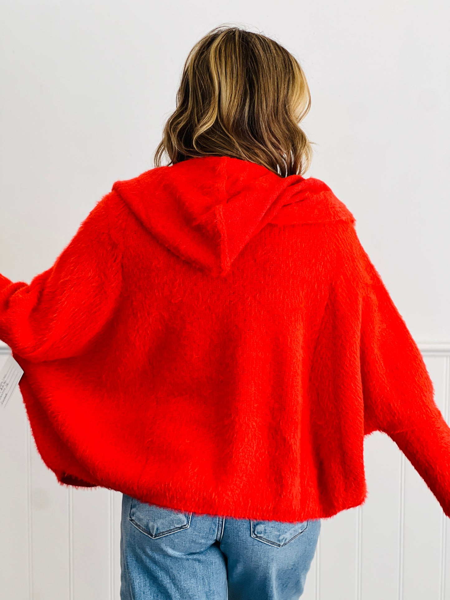 Fuzzy Hoodie Sweater Cardigan (Reg.)-2 Colors