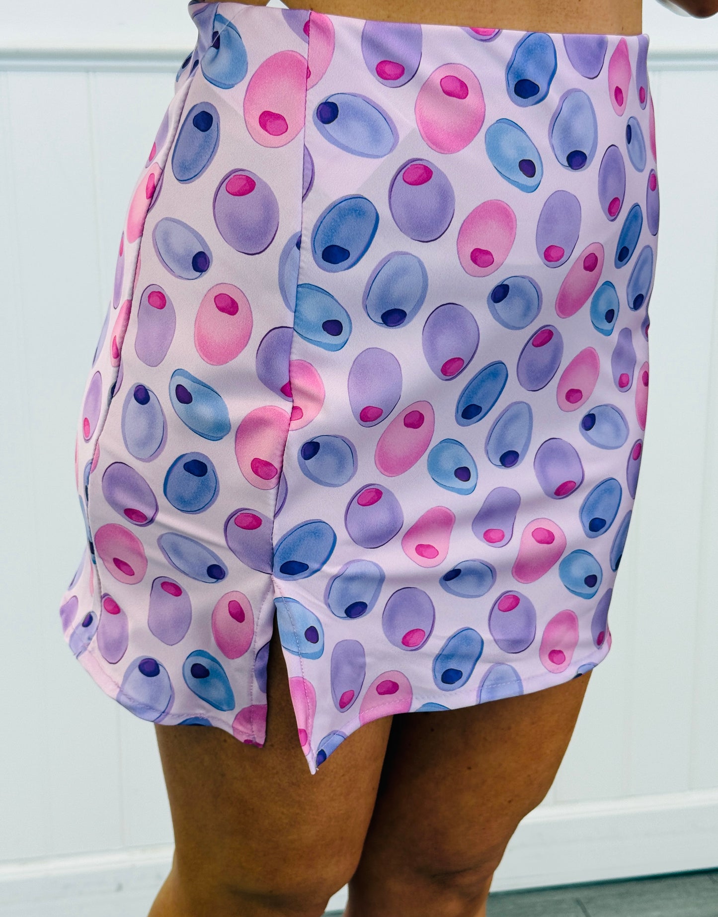 Olive Print Mini Skirt (Reg.) - 2 Colors