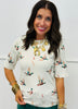 Mallard Duck Print Short Sleeve Top (Reg.)