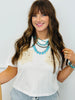 White Crochet Pattern Top (Reg.)