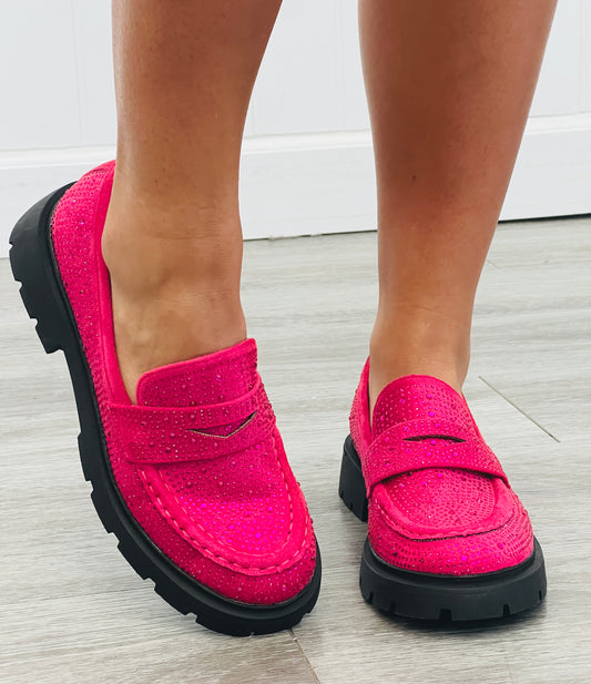 Fuchsia All That Glitters Loafers