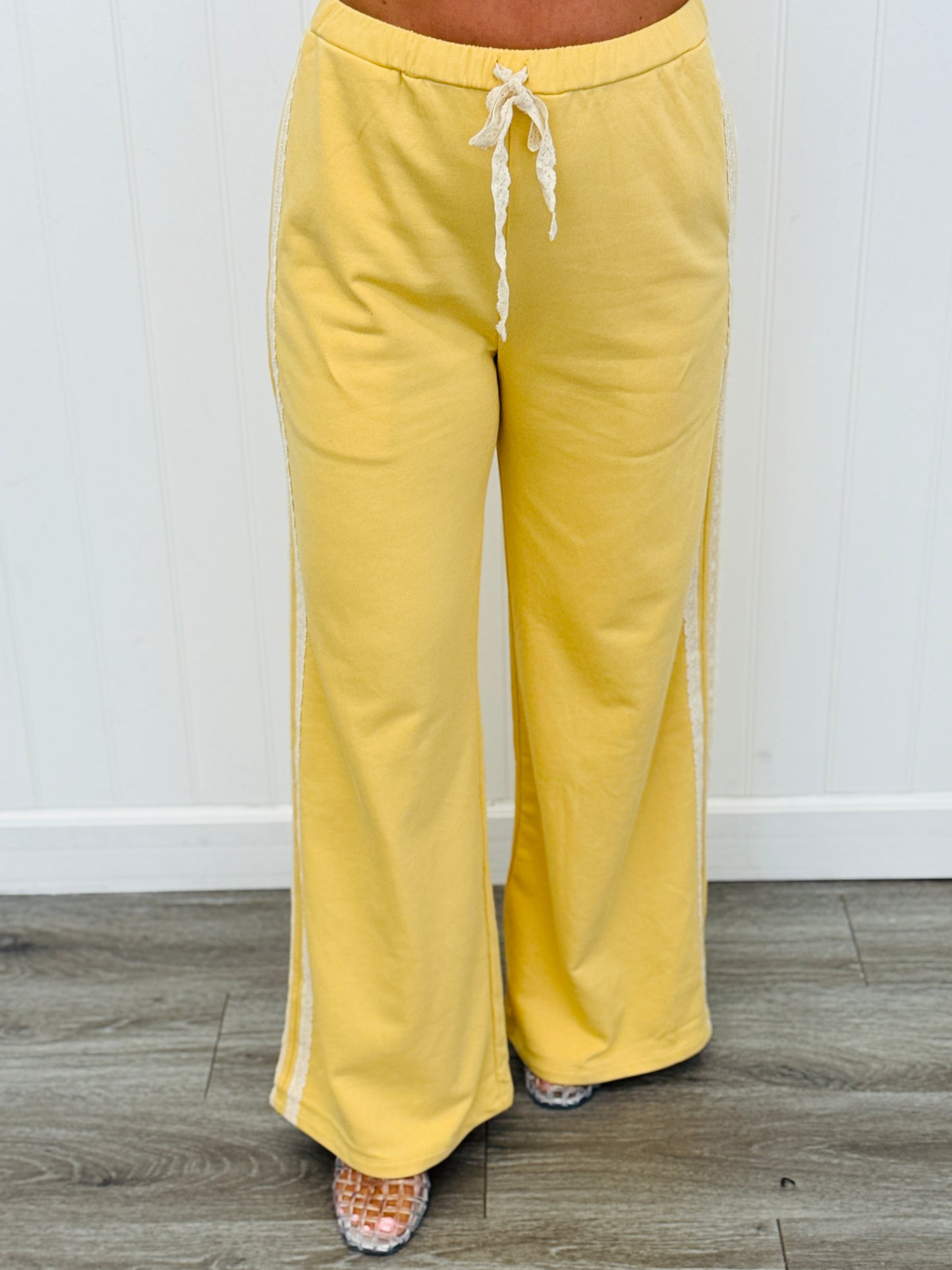 Lace Side Stripe Terry Sweatpants Remix (Reg.) - 2 Colors