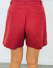 Burgundy Pleated Bermuda Shorts (Reg.)