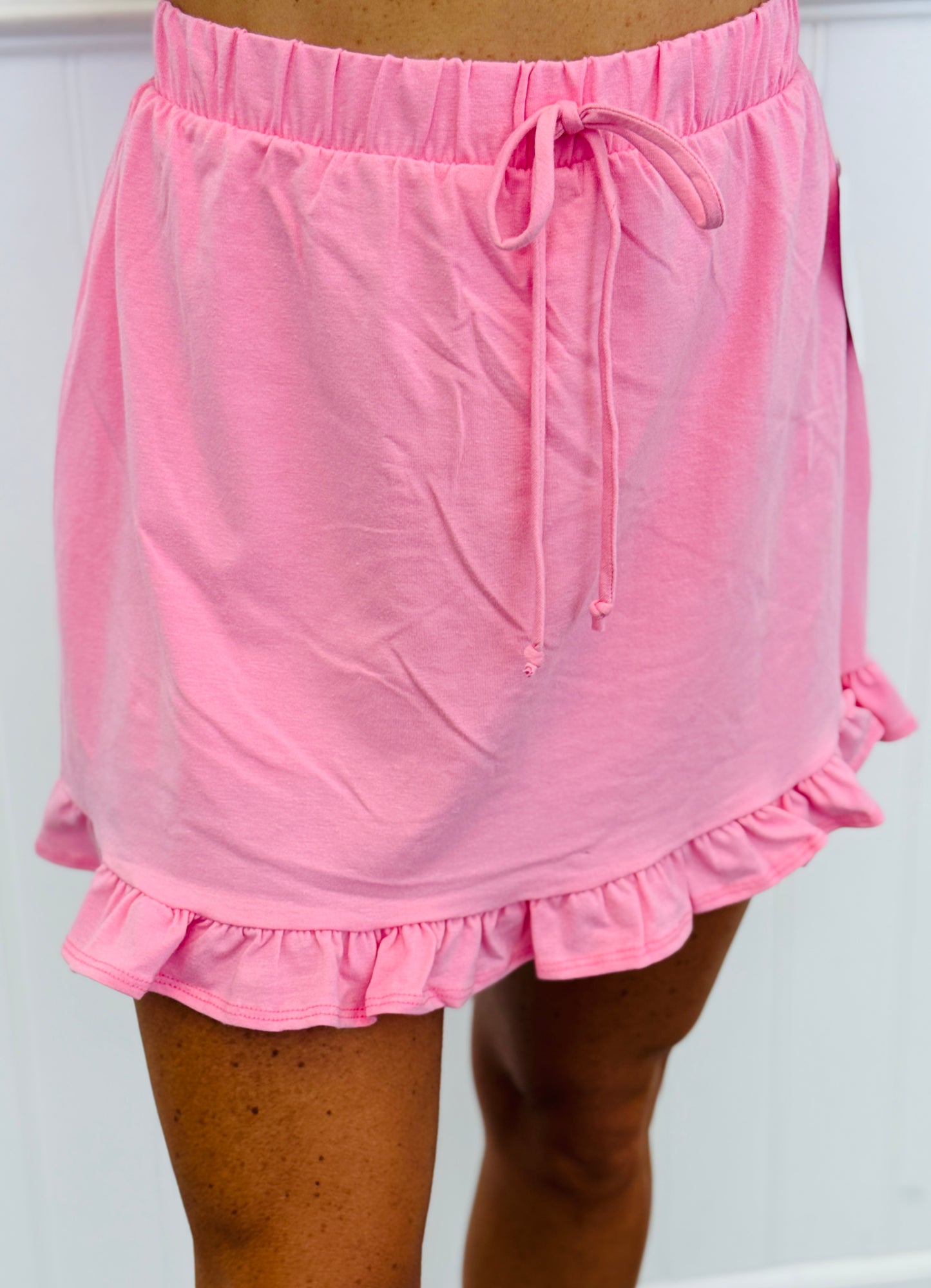 Solid Ruffle Hem Skort (Reg. and Plus) - 5 Colors