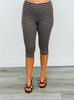 Brown Striped Top & Capri Pants Set (Reg.)