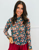 Gwen Floral Kate Mesh Top (Reg. and Plus)
