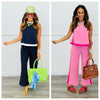 High Waist Side Stripe Pants (Reg.) - 2 Colors