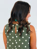 Olive Polka Dot Lace Detailed Midi Dress (Reg.)