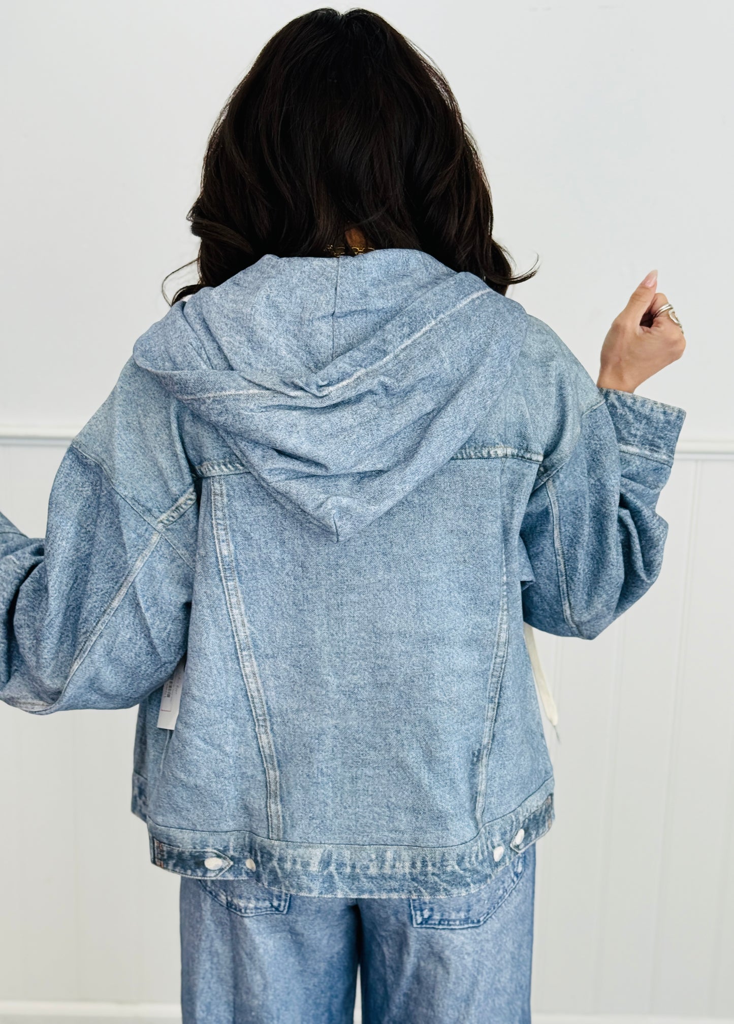 Illusions Remix Denim Blue Print Hoodie Jacket (Reg.)