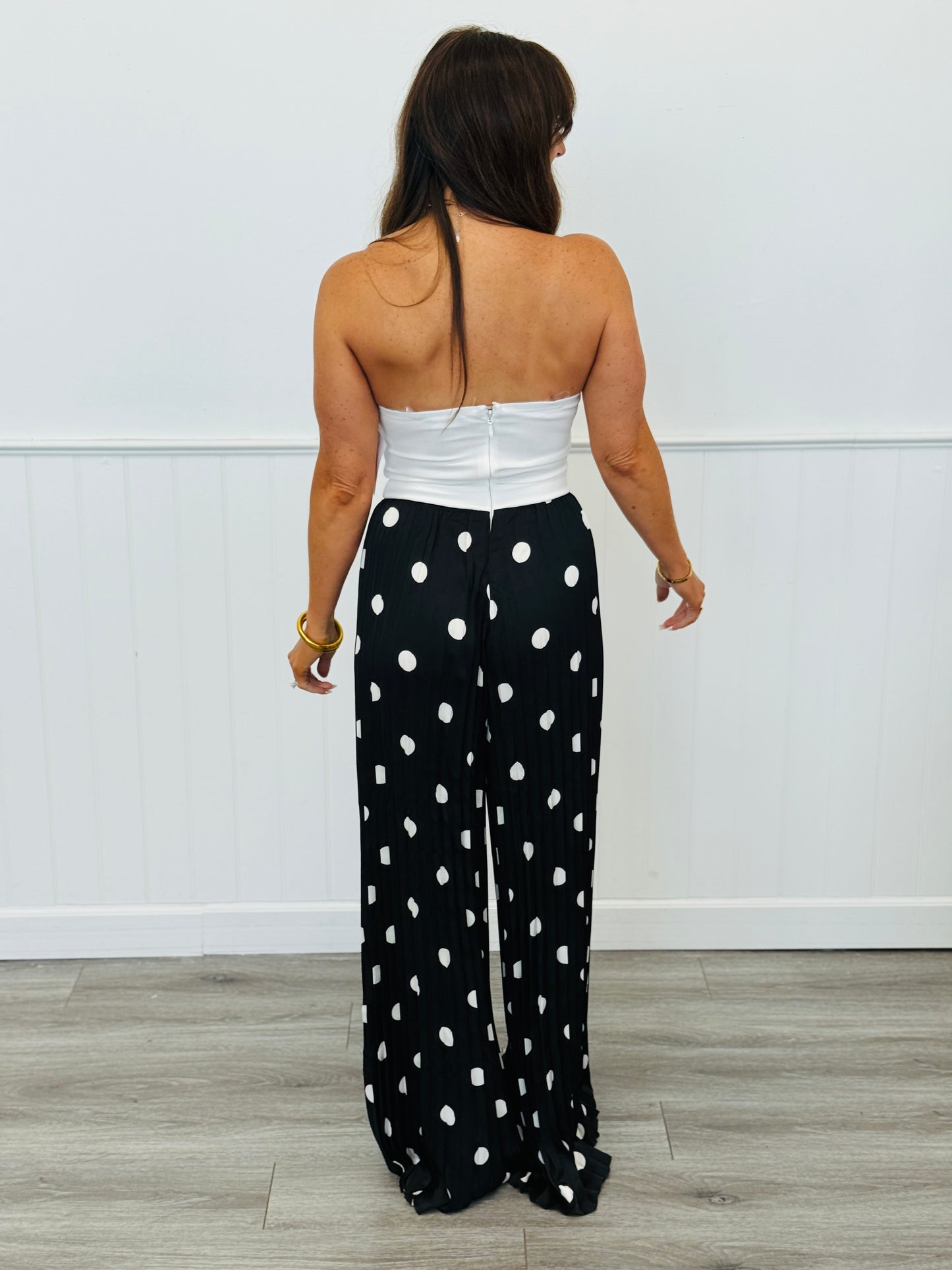 White/Black Polka Dot Jumpsuit (Reg.)