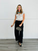 Fold Over Flap Wide Leg Sweatpants (Reg & Plus) - 2 Colors